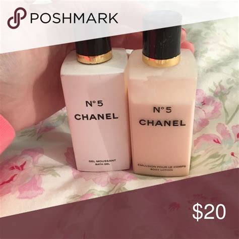 chanel no5 body lotion and bath gel